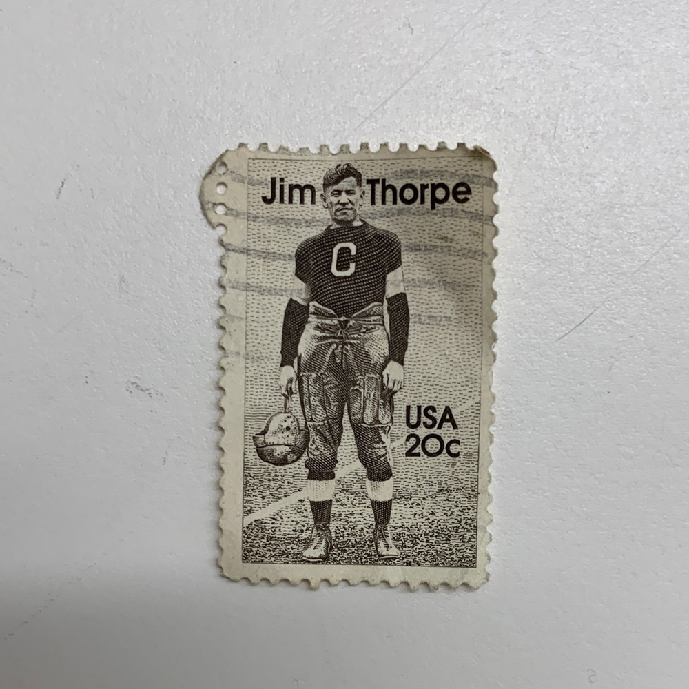 Vintage Jim Thorpe Postage Stamp